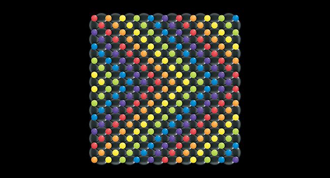 chevron wall made out of balloons